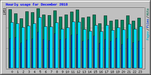 Hourly usage for December 2018