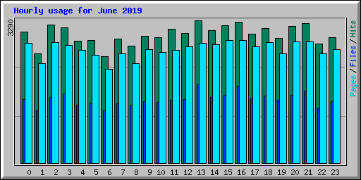 Hourly usage for June 2019