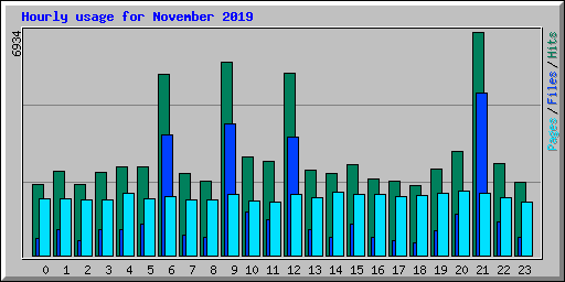 Hourly usage for November 2019