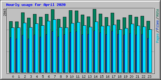 Hourly usage for April 2020