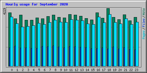 Hourly usage for September 2020