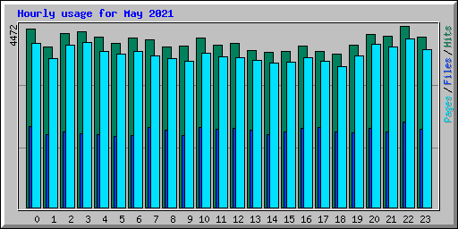 Hourly usage for May 2021