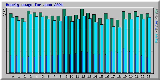 Hourly usage for June 2021