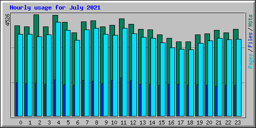 Hourly usage for July 2021